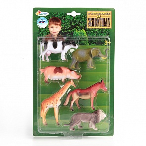 Набор из 6-и фигурок домашних и диких животных, 10 см. (Играем Вместе, BC990306B15sim)